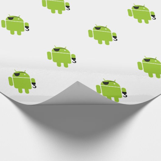 Android Robot Icon als piraat Cadeaupapier (Hoek)