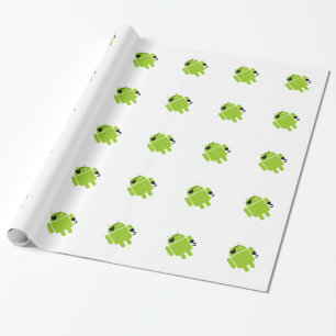 Android Robot Icon als piraat Cadeaupapier