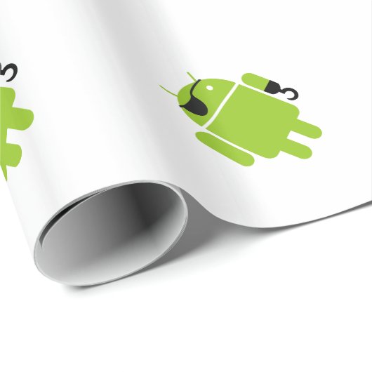 Android Robot Icon als piraat Cadeaupapier (Rol Hoek)