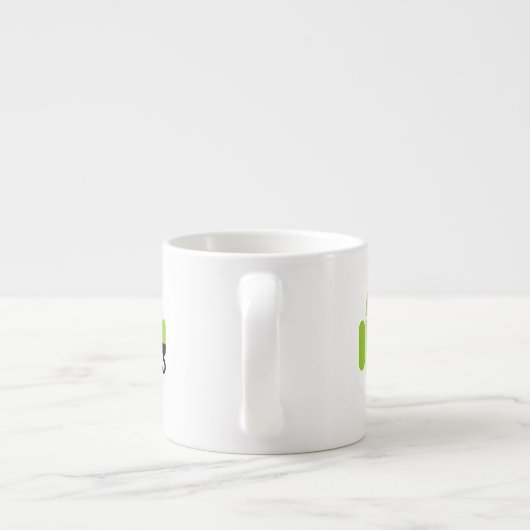 Android Robot Icon als piraat Espresso Kop (Achterkant)