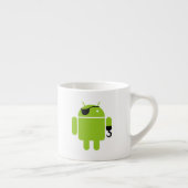Android Robot Icon als piraat Espresso Kop (Rechts)