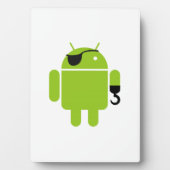 Android Robot Icon als piraat Fotoplaat (voorkant)