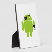 Android Robot Icon als piraat Fotoplaat (Zijkant)