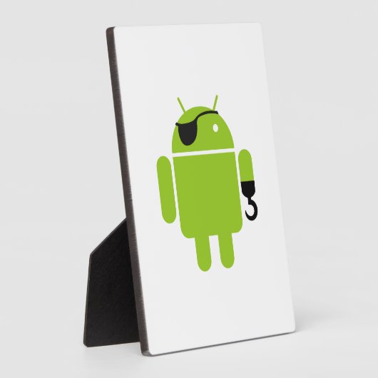 Android Robot Icon als piraat Fotoplaat (Zijkant)