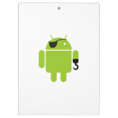 Android Robot Icon als piraat Klembord (Achterkant)