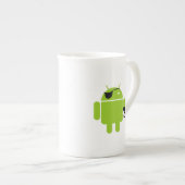 Android Robot Icon als piraat Porselein Kop (Voorkant rechts)