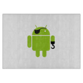 Android Robot Icon als piraat Snijplank (Voorkant)