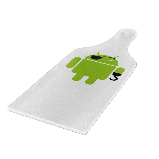 Android Robot Icon als piraat Snijplank (Hoek)
