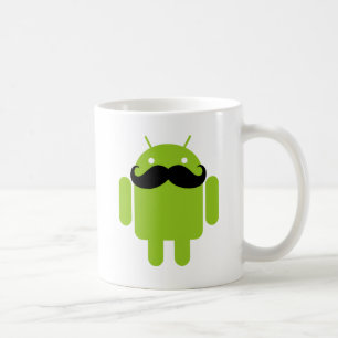 Android Robot Icon Mustache Koffiemok
