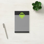 Android Robot Icon Mustache op zwart Post-it® Notes (Kantoor)