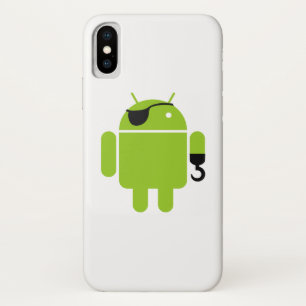 Android Robot Iconic Pirate Style iPhone X Hoesje