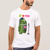 Android Robot Loves Punk T-shirt (Voorkant)