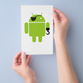 Android Robot Machtige Piraat Flyer (Hand)