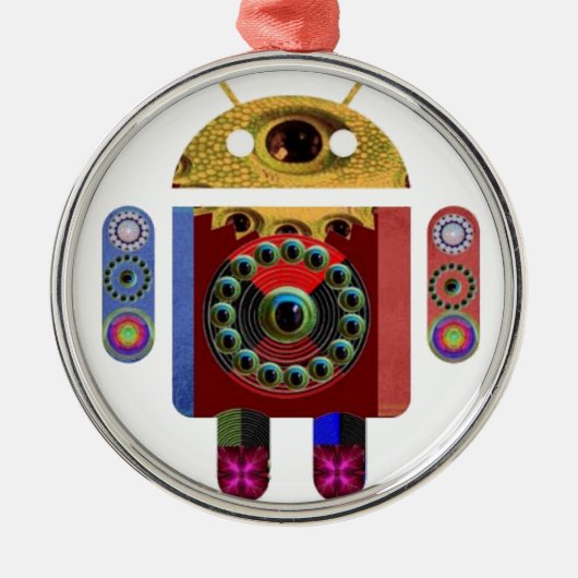 ANDROID Robot Metalen Ornament (Voorkant)