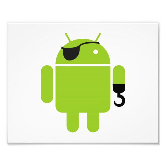 Android Robot Mighty Pirate Foto Afdruk (Voorkant)