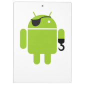 Android Robot Mighty Pirate Klembord (Achterkant)