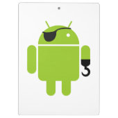 Android Robot Mighty Pirate Klembord (Achterkant)