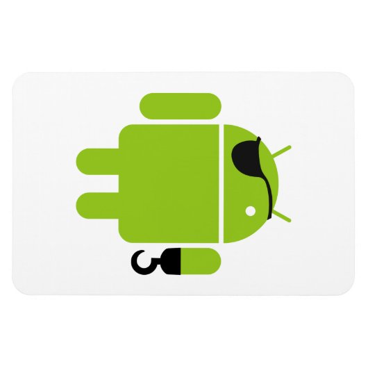 Android Robot Mighty Pirate Magneet (Horizontaal)