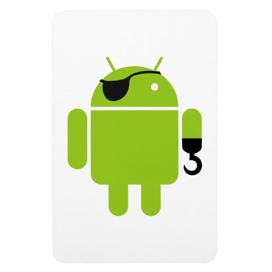 Android Robot Mighty Pirate Magneet (Verticaal)