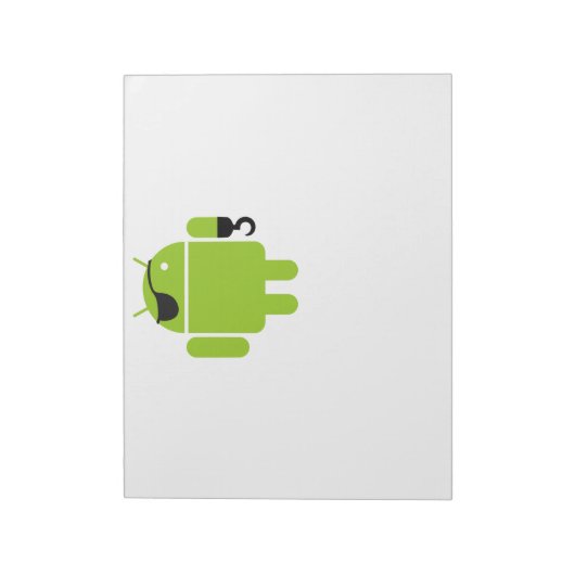 Android Robot Mighty Pirate Notitieblok (Linkerzijde)