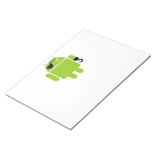 Android Robot Mighty Pirate Notitieblok (Schuin)