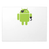 Android Robot Mighty Pirate Notitieblok (Voorkant)