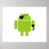 Android Robot Mighty Pirate Poster (Voorkant)