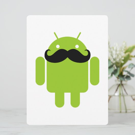 Android Robot Mustache (Staand voorkant)