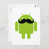 Android Robot Mustache Briefkaart (Voorkant / Achterkant)
