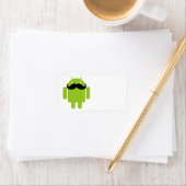 Android Robot Mustache Etiket (Insitu)