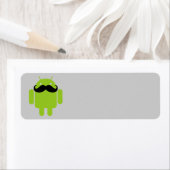 Android Robot Mustache Etiket (Insitu)