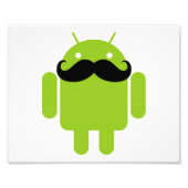 Android Robot Mustache Foto Afdruk (Voorkant)