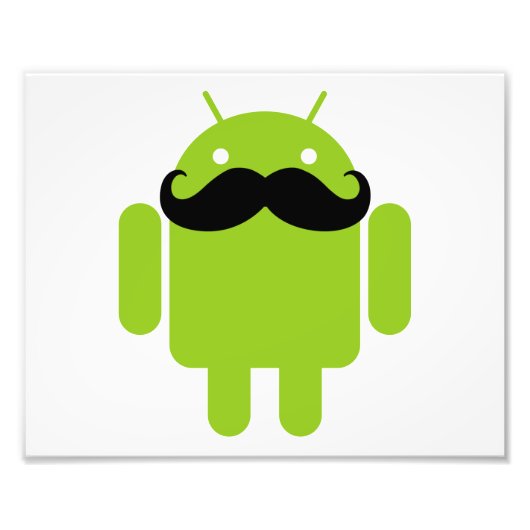Android Robot Mustache Foto Afdruk (Voorkant)