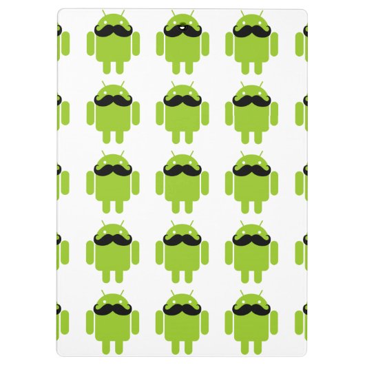 Android Robot Mustache Klembord (Achterkant)