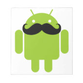 Android Robot Mustache Notitieblok (Voorkant)