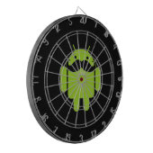 Android Robot Mustache op Black Dartbord (Voorkant Links)