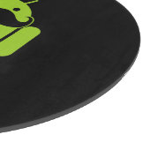 Android Robot Mustache Style op zwart Snijplank (Hoek)