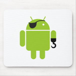 Android Robot Piraat Grafisch Muismat