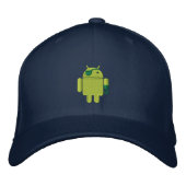 Android Robot Pirate Embroidery Pet (Voorkant)