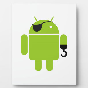 Android Robot Pirate Style Fotoplaat