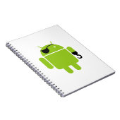 Android Robot Pirate Style Notitieboek (Rechterzijde)