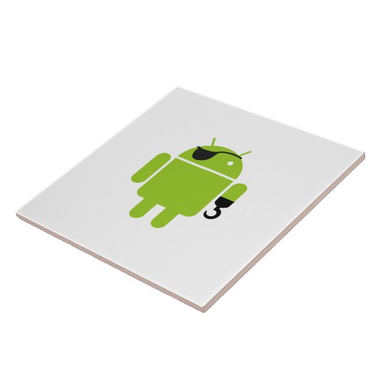 Android Robot Pirate Style Tegeltje (Zijkant)