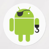Android Robot Pirates Labels (Design 2)