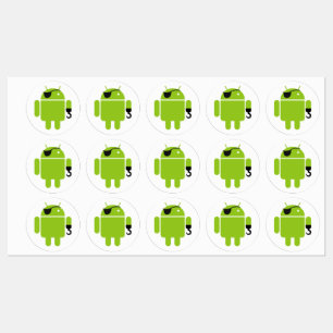 Android Robot Pirates Labels