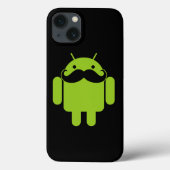 Android Robot Snorhaar op Zwart Case-Mate iPhone Case (Achterkant)