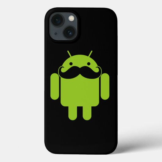 Android Robot Snorhaar op Zwart Case-Mate iPhone Case (Achterkant)