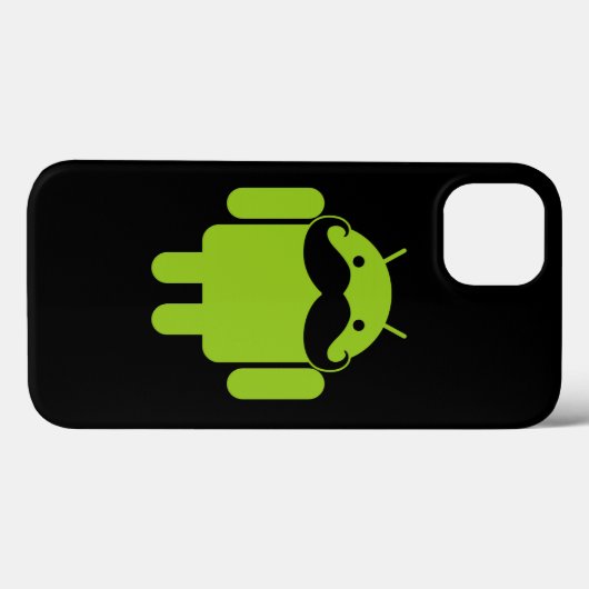 Android Robot Snorhaar op Zwart Case-Mate iPhone Case (Achterkant (horizontaal))