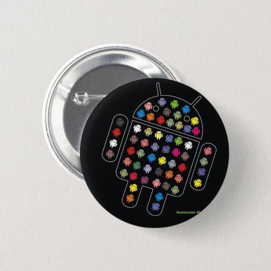 Android Ronde Button 5,7 Cm (Voorkant /achterkant)