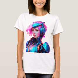 Android Techno Space Girl T-shirt