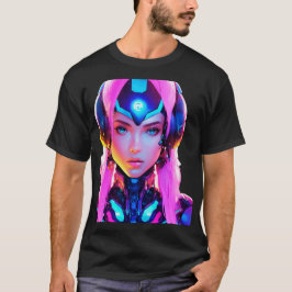 Android Techno Space Girl T-shirt